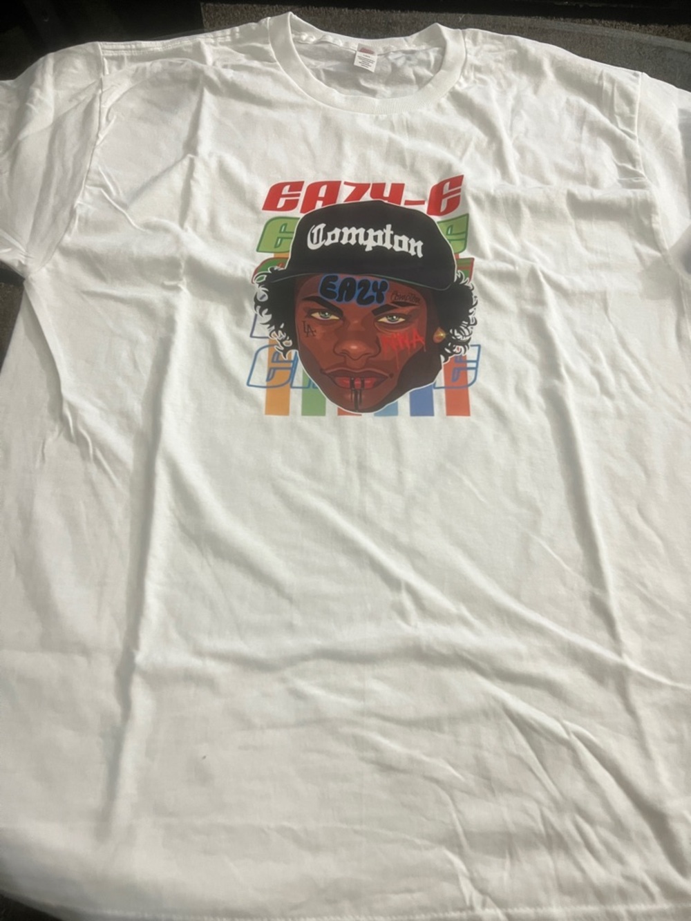 Compton Graphic Tee with Colorful Portrait of Eazy-E - Picture 2 of 3